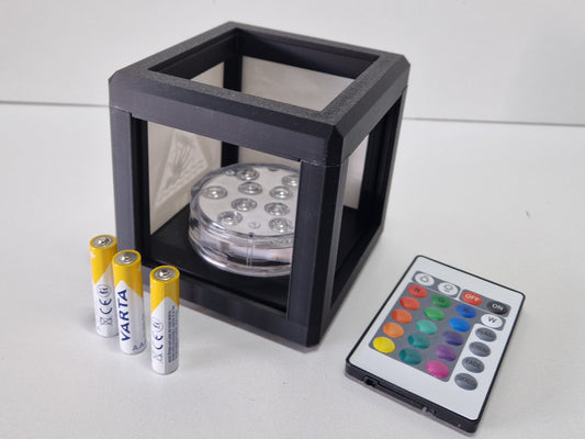 Foto lamp met kleuren LED op batterijen