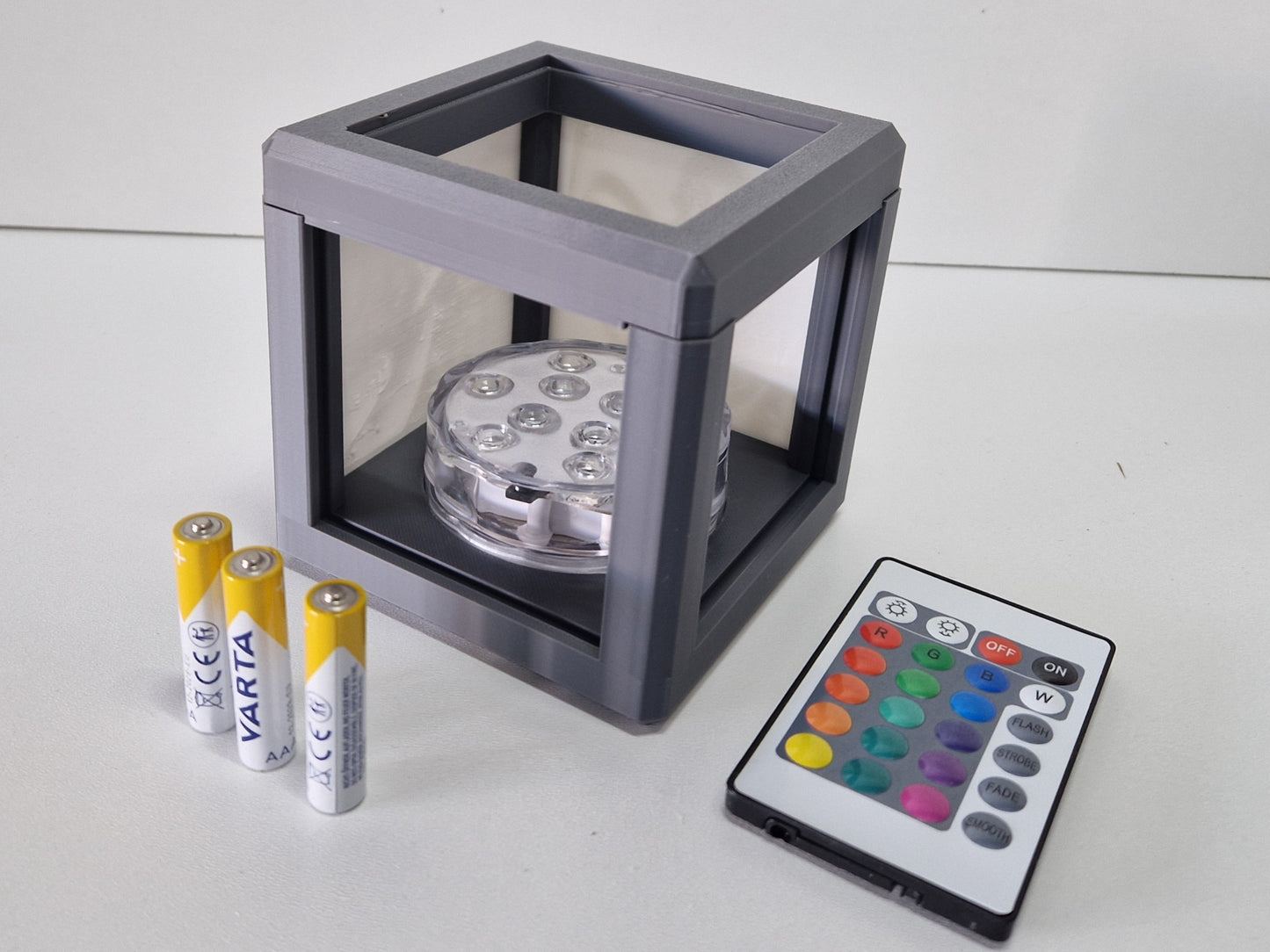 Foto lamp met kleuren LED op batterijen