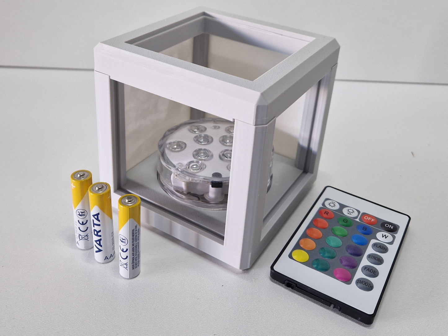 Foto lamp met kleuren LED op batterijen