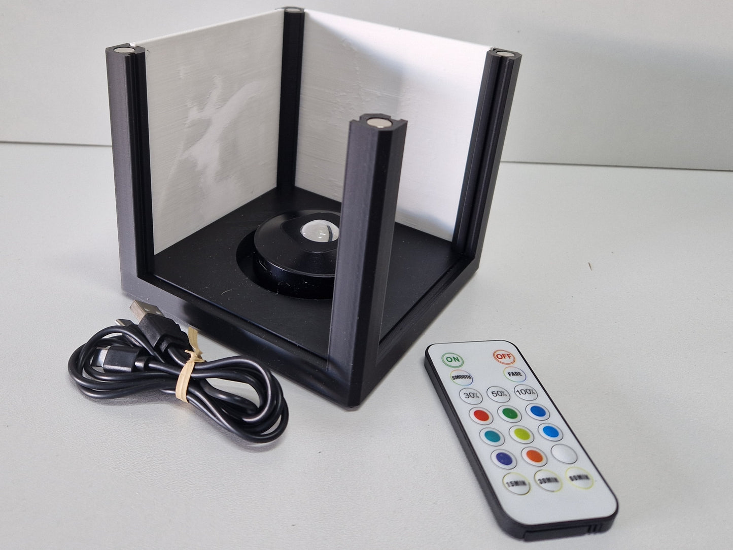 Foto lamp met kleuren LED oplaadbaar
