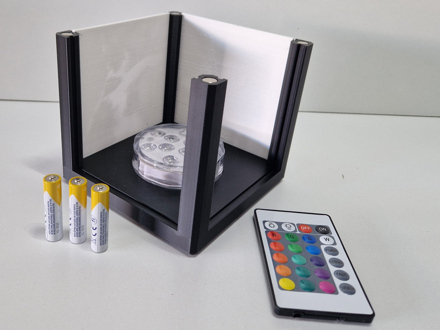 Foto lamp met kleuren LED op batterijen