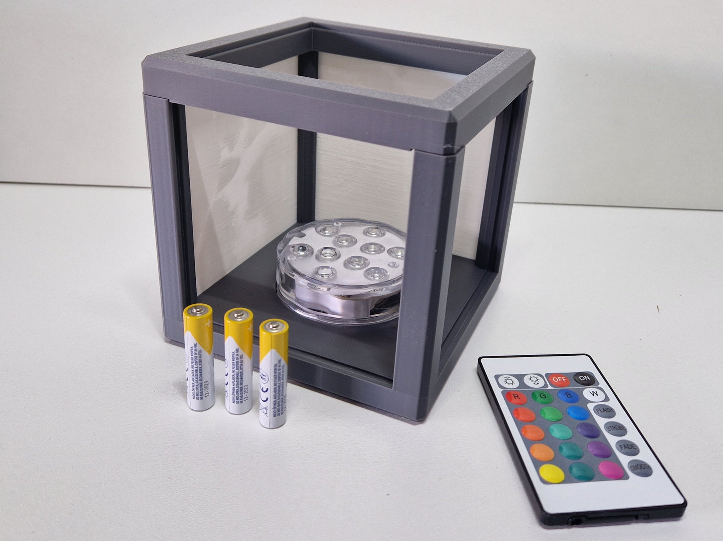 Foto lamp met kleuren LED op batterijen
